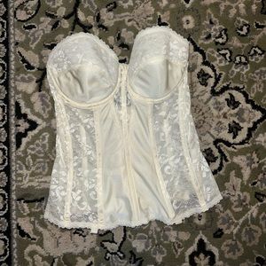 Satin & lace corset top